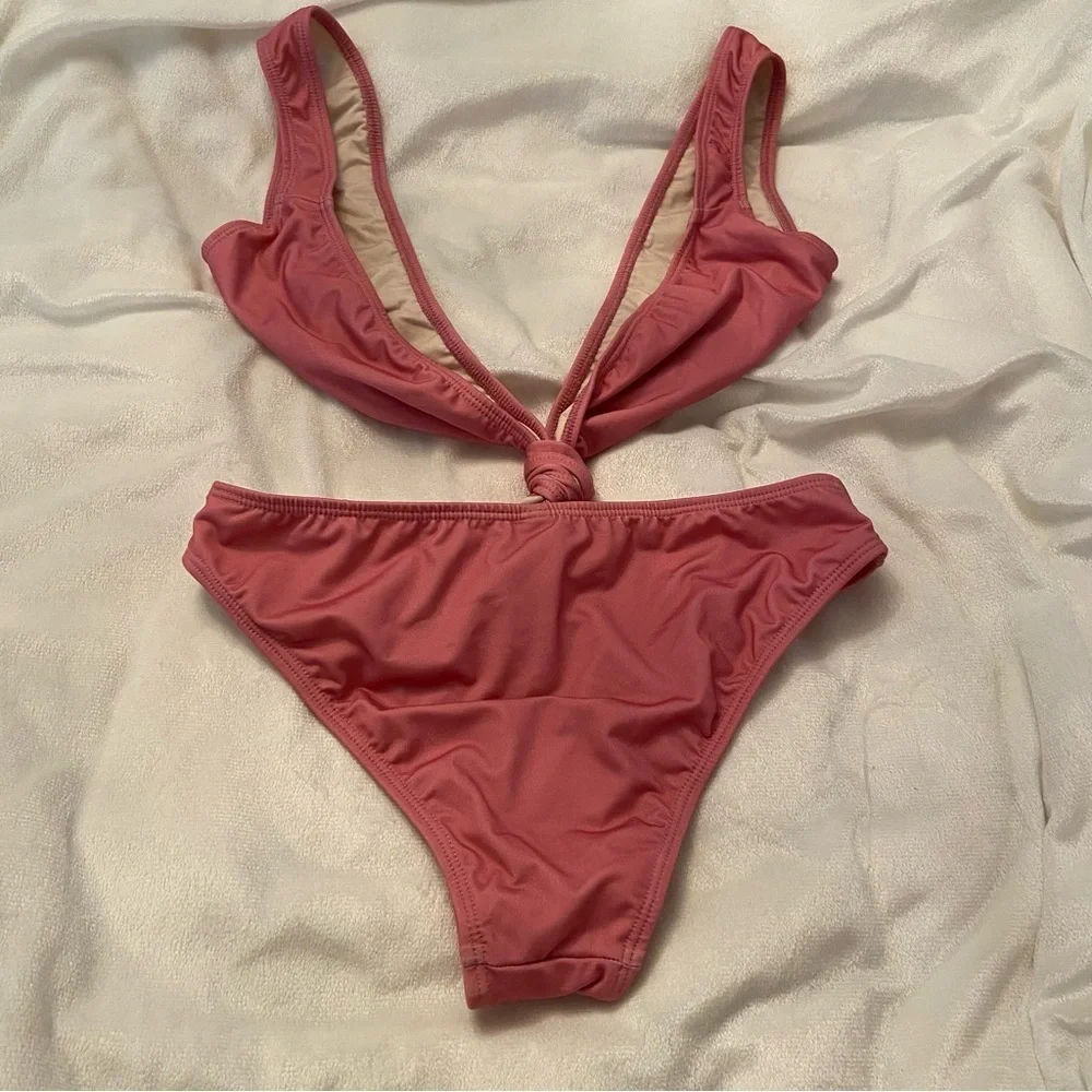 New! La Gotta Pink Brassica Cut-Out One-Piece Swimsuit NWOT 3483